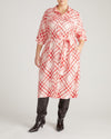 Cooling Stretch Cupro Savannah Dress - Red Plaid Print