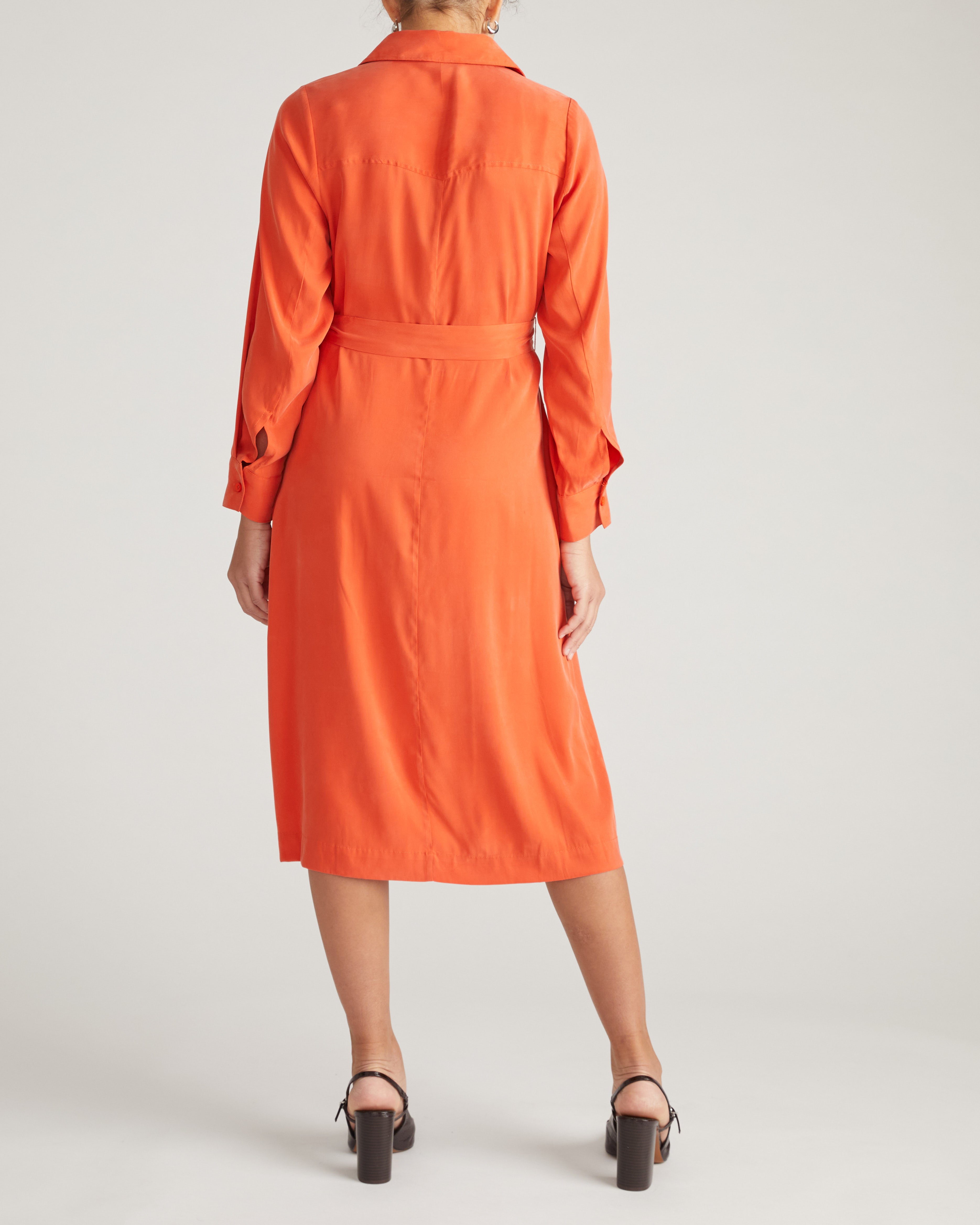 Cooling Stretch Cupro Savannah Dress - Orange Flame – Universal