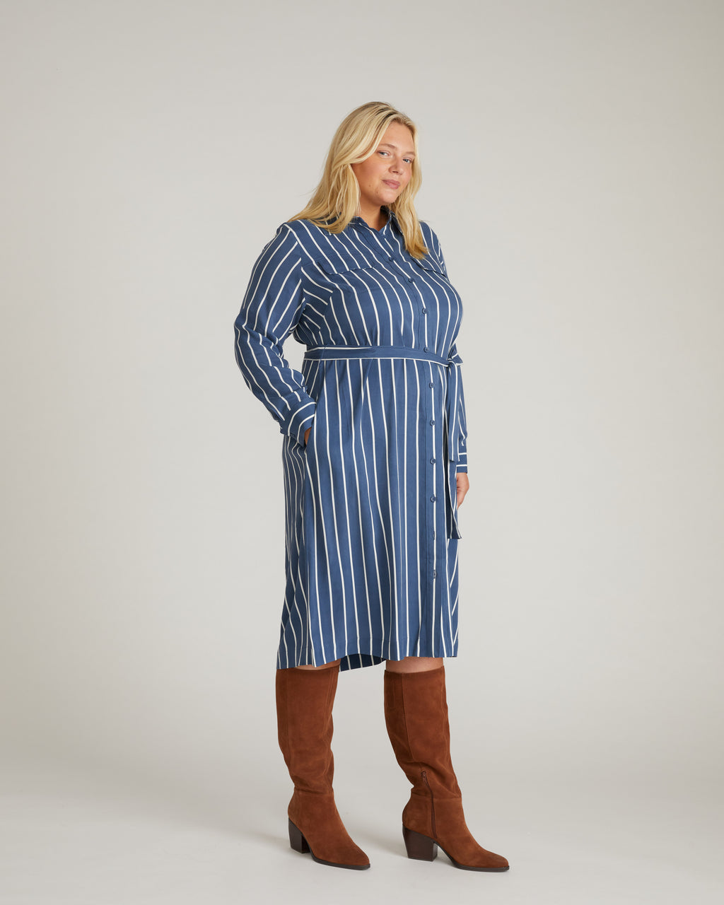 Universal Standard Plus Size Cooling Stretch Cupro Savannah Dress