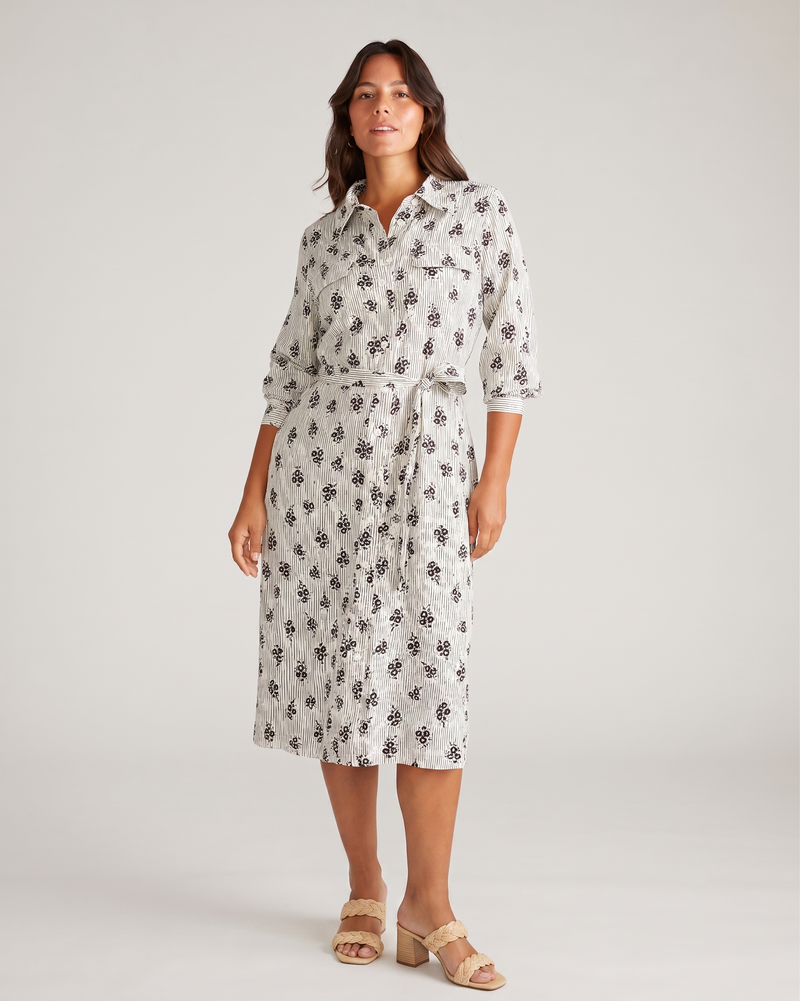 Cooling Stretch Cupro Savannah Dress - Vintage Daydream Print | Plus Size & Straight Size Women's Fashion | Universal Standard