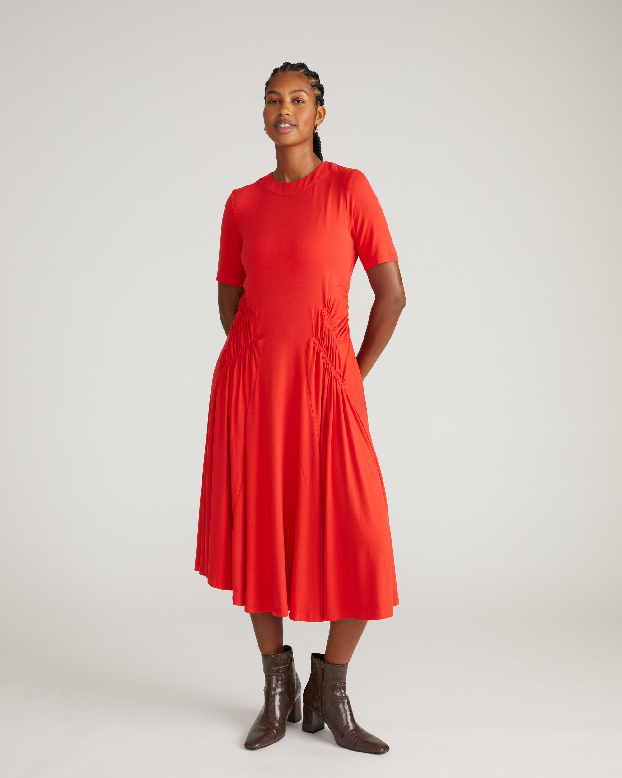 basic jersey dress Essential Jersey Dress Short | Pebble