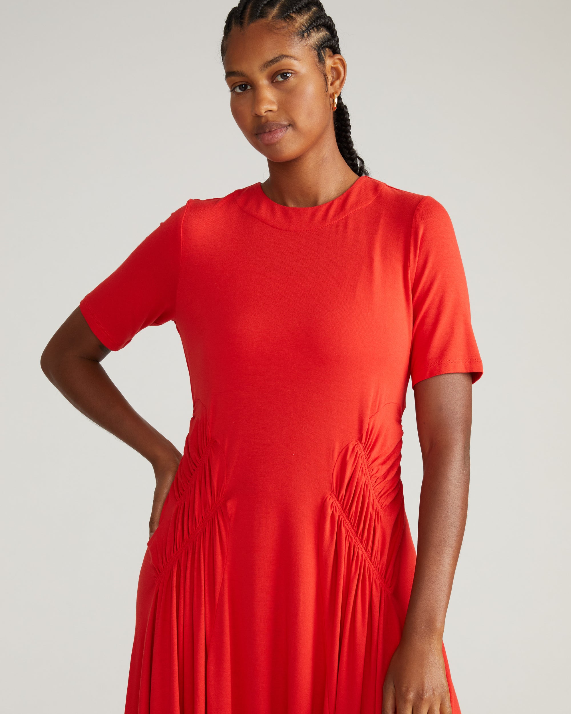 Devi Liquid Jersey Dress - Lipstick Universal Standard Devi Liquid Jersey Dress - Lipstick Universal Standard