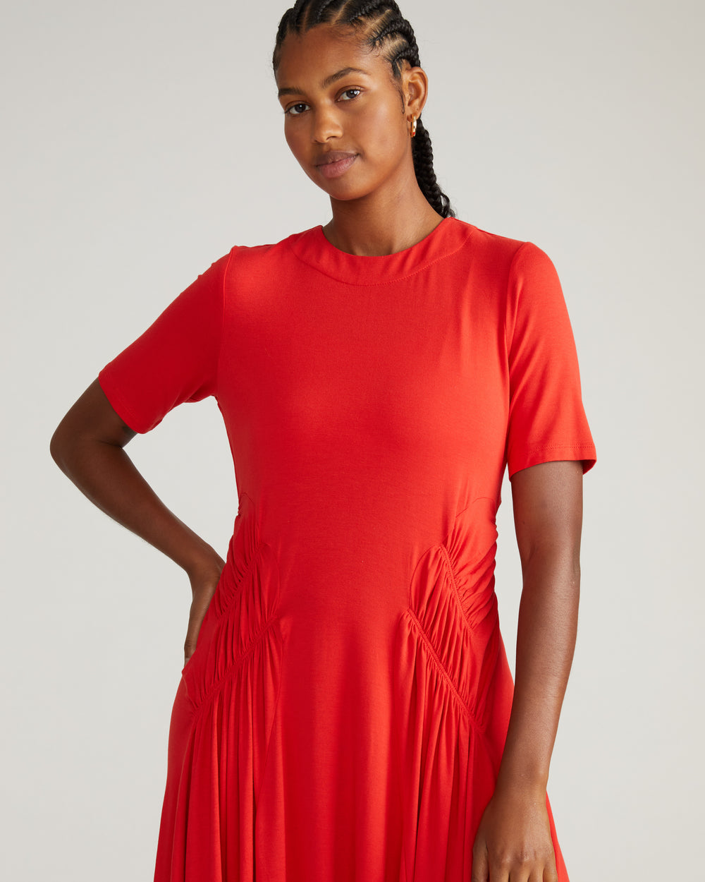 Devi Liquid Jersey Dress - Lipstick