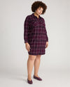 Maine Stretch Flannel Shirtdress - Gamay Windowpane Plaid