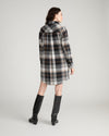 Maine Stretch Flannel Shirtdress - Black/White Ashton Plaid