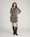 Maine Stretch Flannel Shirtdress - Chocolate Ikat Jacquard