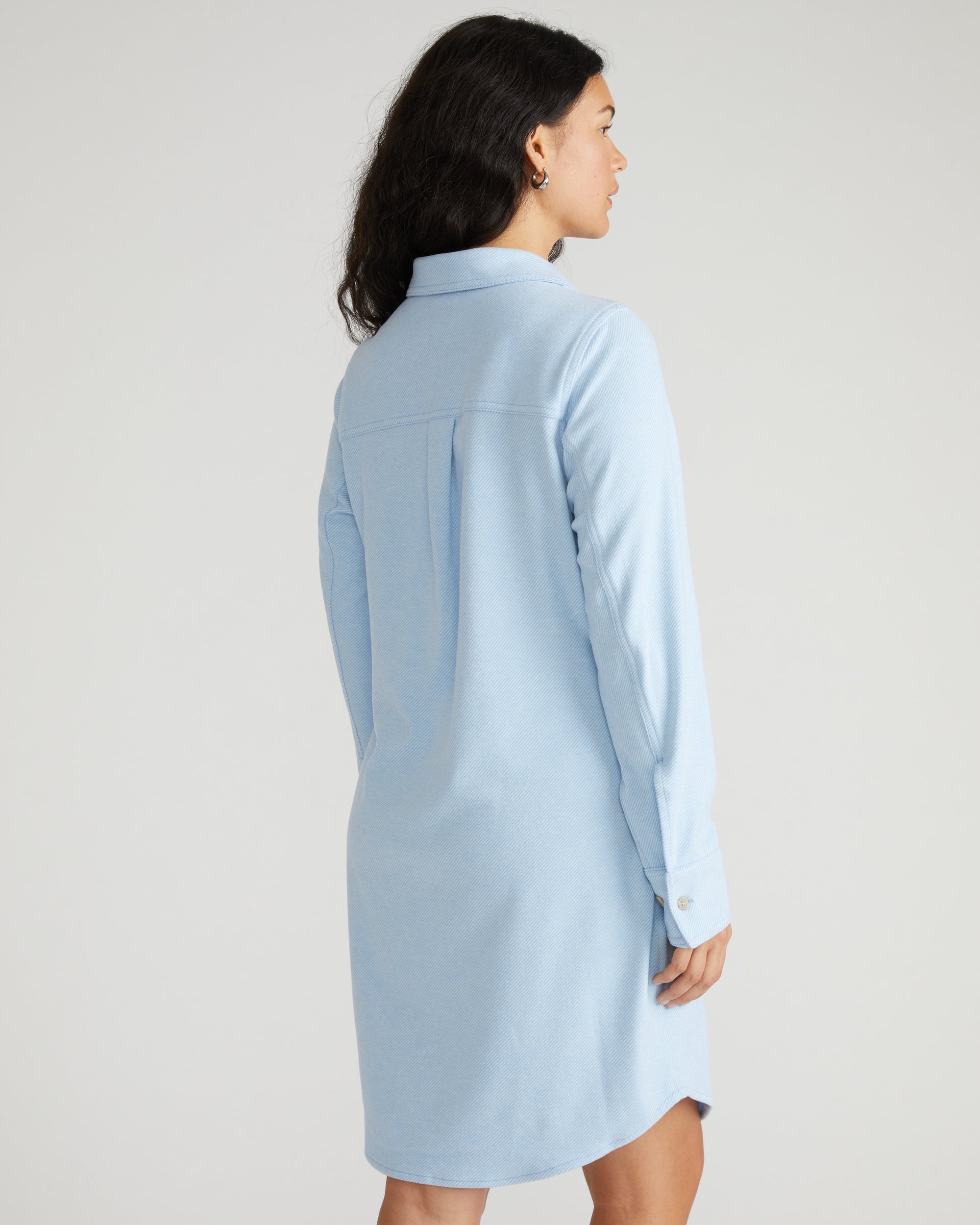 Maine Stretch Flannel Shirtdress - Battenberg Twill