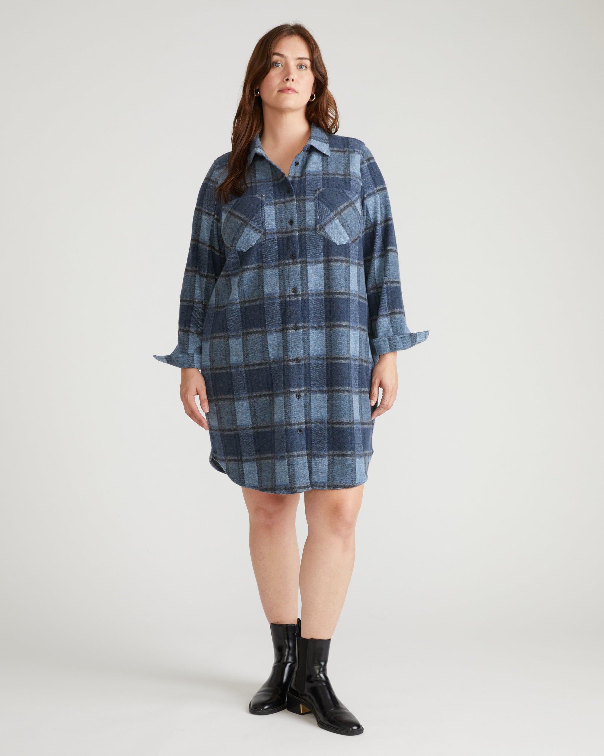 womens flannel shirt dress Women's Western Maxi | NEW ARRIVALS Form Flannel Shirt Dress is a warm and whimsical offering from Toad Flannel Shirt Dress