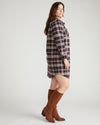 Maine Stretch Flannel Shirtdress - Poppy Plaid