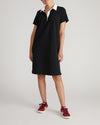 Varsity French Terry Polo Dress - Black/White | Plus Size & Straight Size Women's Fashion | Universal Standard