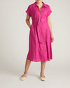 Sandy Stretch Linen Shirtdress - Hyper Pink | Plus Size & Straight Size Women's Fashion | Universal Standard