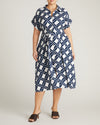 Sandy Stretch Linen Blend Shirtdress - Geometrica Print | Plus Size & Straight Size Women's Fashion | Universal Standard