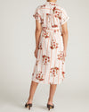 Sandy Stretch Linen Blend Shirtdress - Wild Flower Bouquet Print on Stripes | Plus Size & Straight Size Women's Fashion | Universal Standard