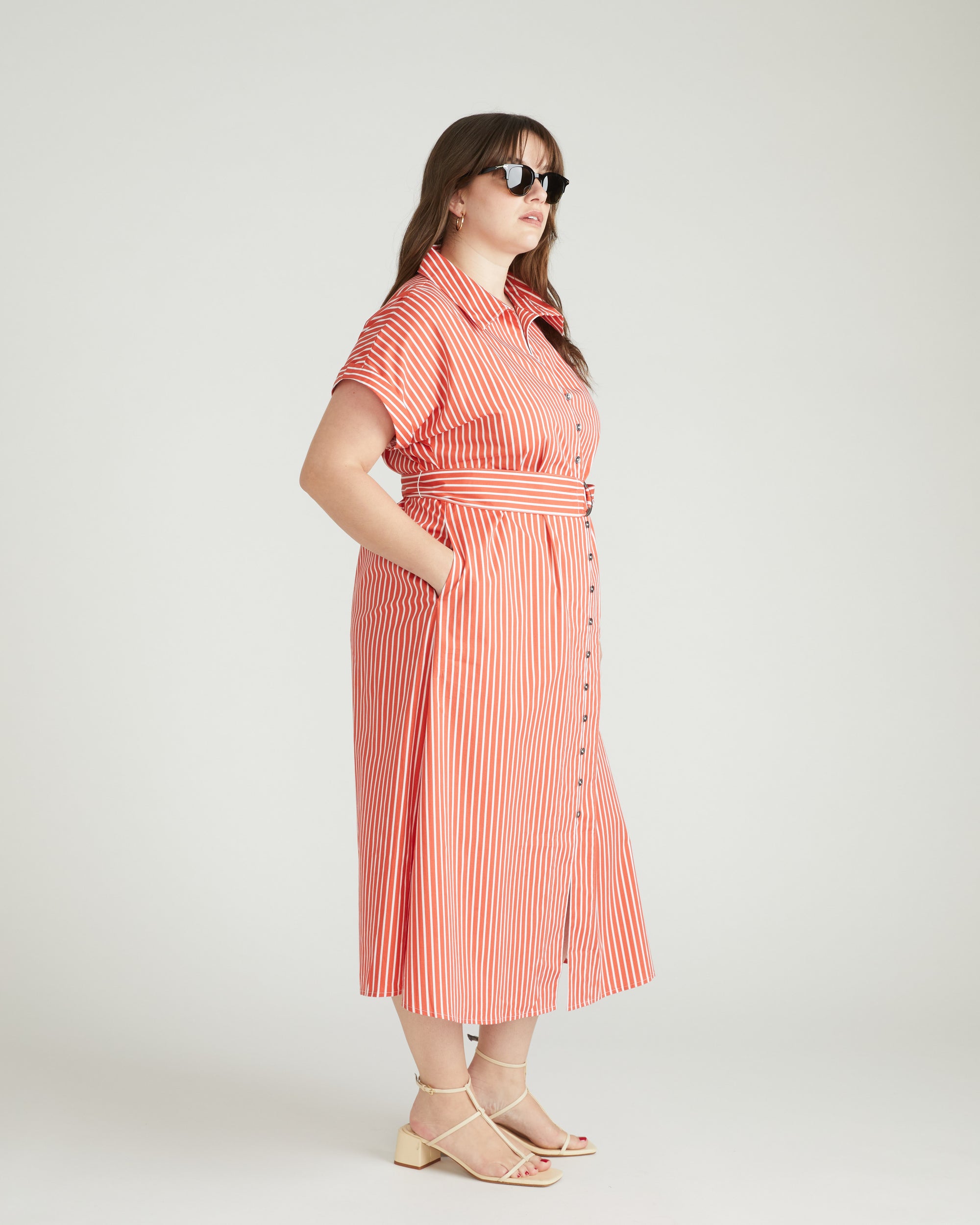 Sandy Stretch Poplin Shirtdress Sandy Stretch Poplin Shirtdress