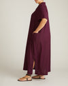 Padma Polo Neck Linen Dress - Acai | Plus Size & Straight Size Women's Fashion | Universal Standard