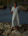 Padma Polo Neck Linen Blend Dress - Beach Stripe | Plus Size & Straight Size Women's Fashion | Universal Standard