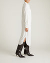 Woman wearing Odeon Linen Shirtdress - Mayfair Stripe from Universal Standard