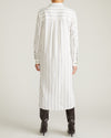 Woman wearing Odeon Linen Shirtdress - Mayfair Stripe from Universal Standard