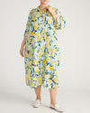 Odeon Linen Blend Shirtdress - Limoncello Print | Plus Size & Straight Size Women's Fashion | Universal Standard