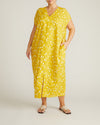 Cabana Linen Kaftan - Yellow Confetti Print | Plus Size & Straight Size Women's Fashion | Universal Standard
