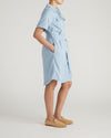 Perfect Tencel Chambray Short Sleeve Shirtdress - Morning Blue | Plus Size & Straight Size Women's Fashion | Universal Standard