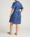 Perfect Tencel Chambray Short Sleeve Shirtdress - Midnight Blue | Plus Size & Straight Size Women's Fashion | Universal Standard