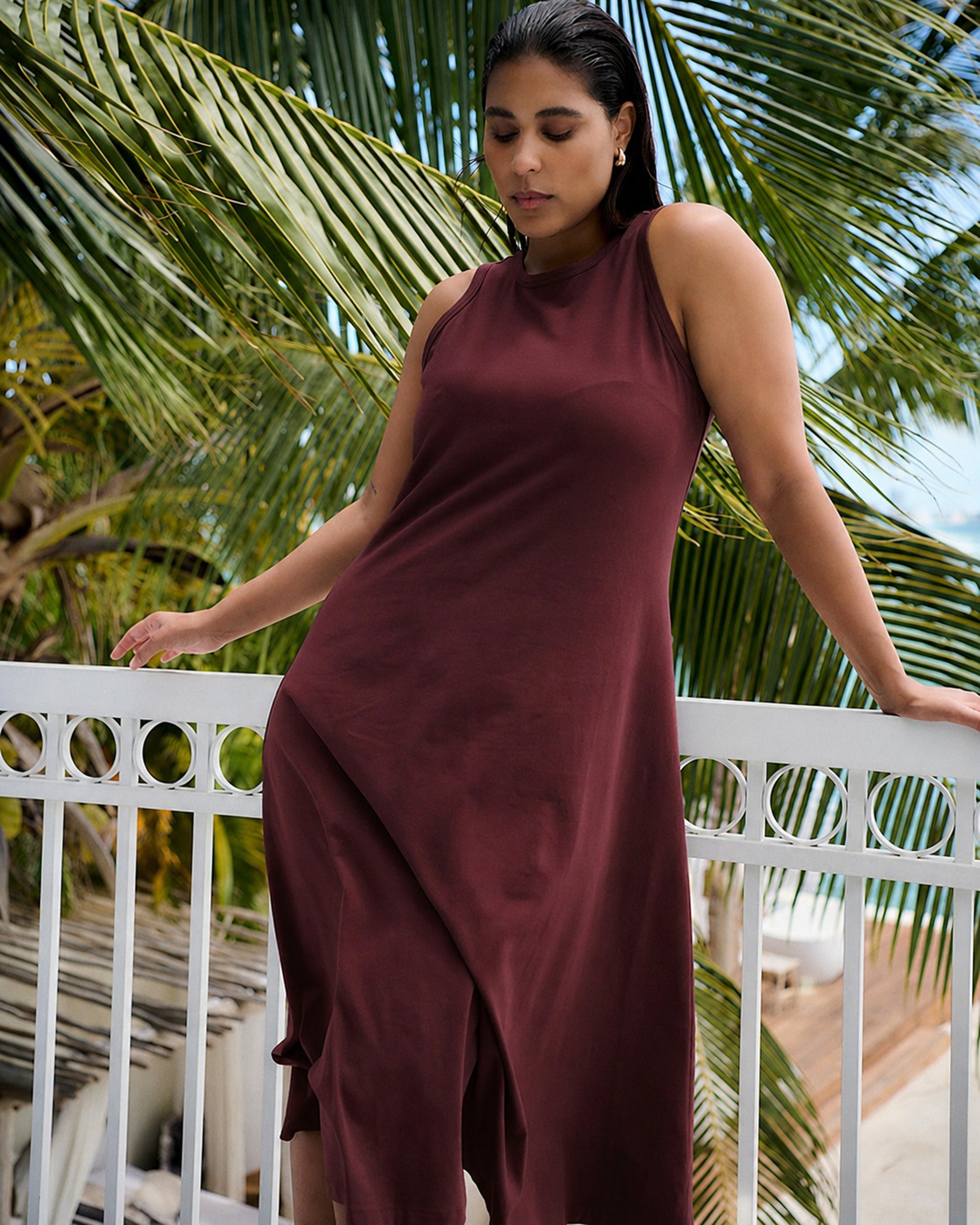 plus size tank dress Sardinia Tank Dress - / Black Cherry- Size3XL