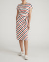 Crescent Breton Stripe Knot Dress - Red/White/Blue Stripe | Plus Size & Straight Size Women's Fashion | Universal Standard