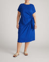 Crescent Breton Stripe Knot Dress - Solid Ultramarine | Plus Size & Straight Size Women's Fashion | Universal Standard