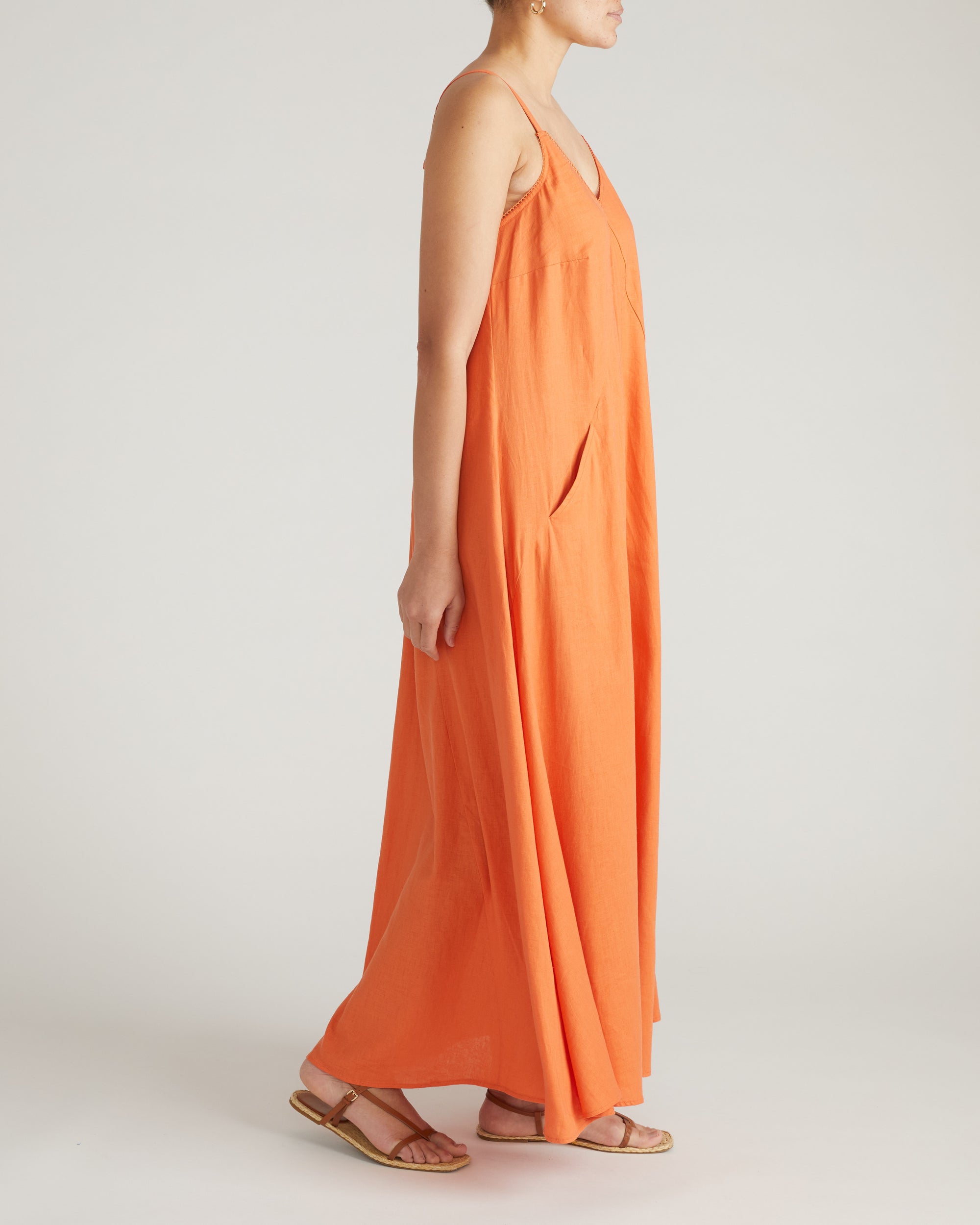 Kite Linen Dress - Italian Orange Universal Standard Kite Linen Dress - Italian Orange Universal Standard