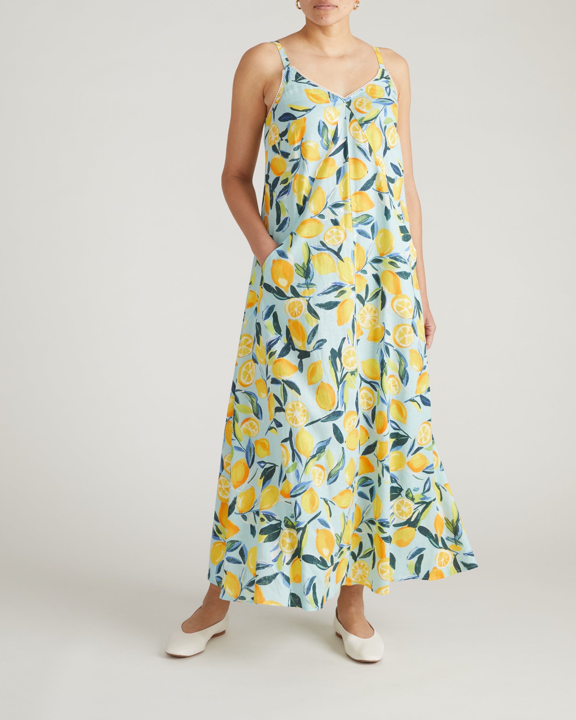 Kite Linen Dress - Limoncello Print | Plus Size & Straight Size Women's Fashion | Universal Standard