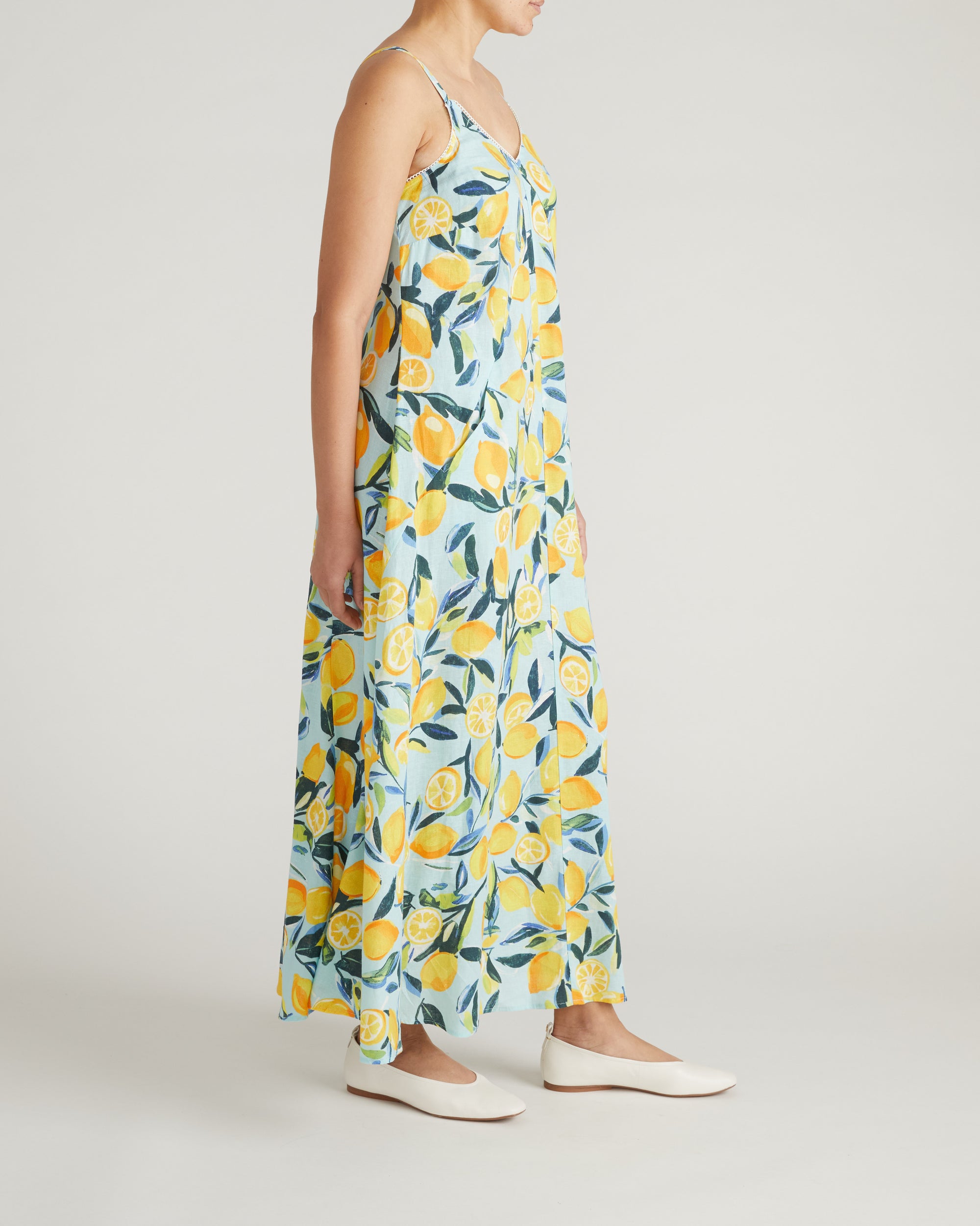 Kite Linen Dress - Limoncello Print | Plus Size & Straight Size Women's Fashion | Universal Standard
