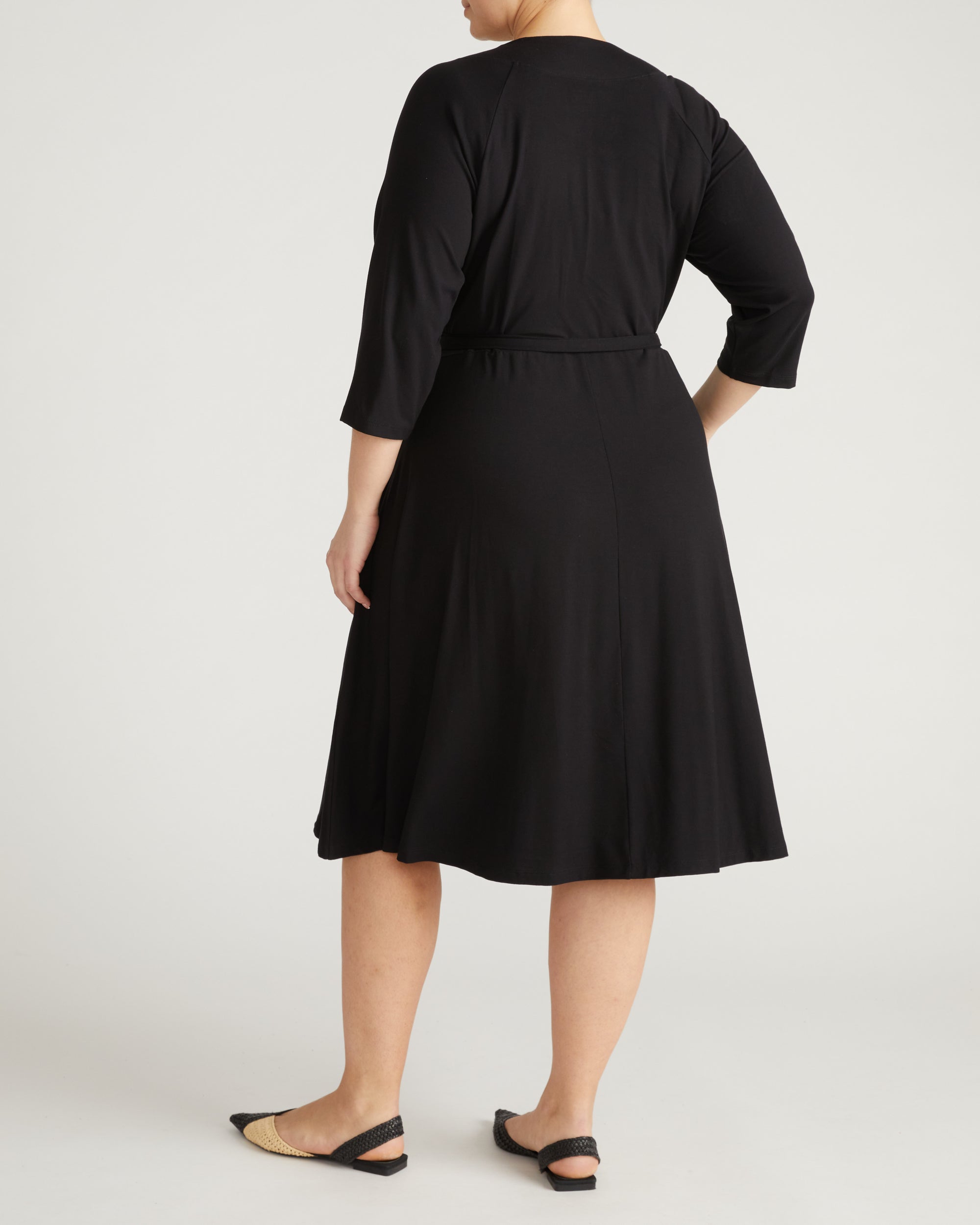 The Divine Jersey Wrap Dress - Black | Plus Size & Straight Size Women's Fashion | Universal Standard
