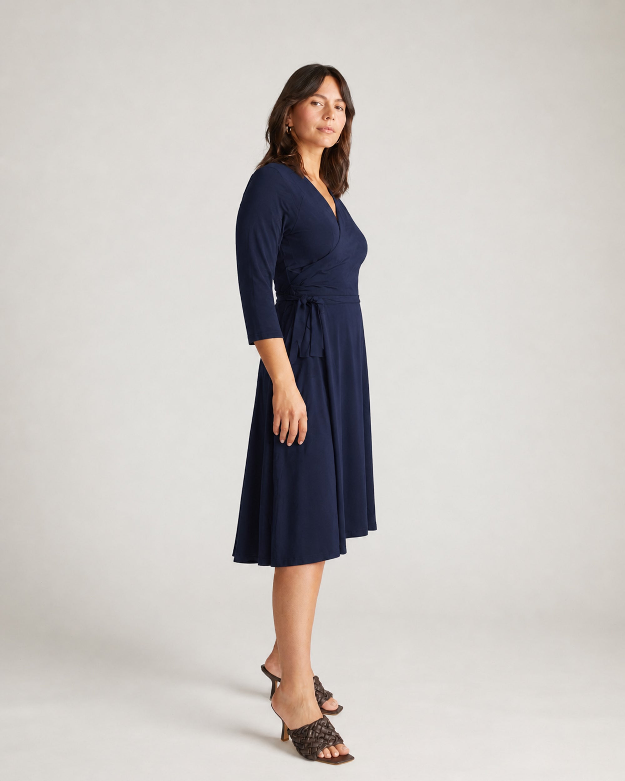 The Divine Jersey Wrap Dress - Midnight | Plus Size & Straight Size Women's Fashion | Universal Standard