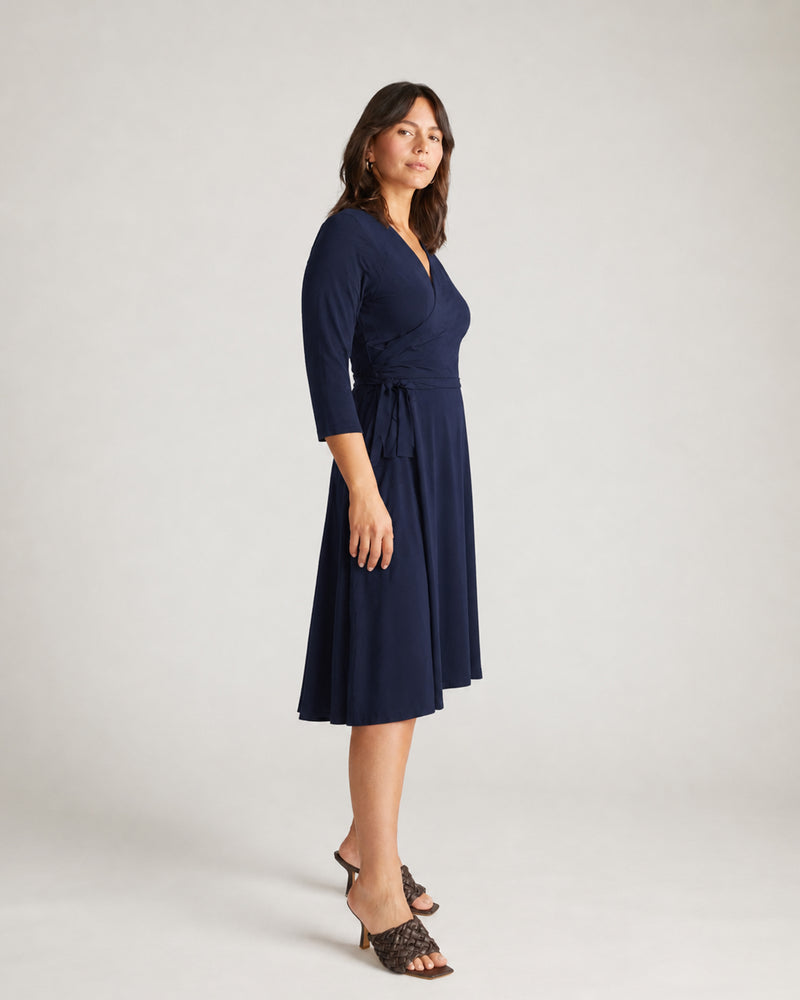 The Divine Jersey Wrap Dress - Midnight | Plus Size & Straight Size Women's Fashion | Universal Standard