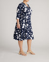 The Divine Jersey Wrap Dress - Navy Santiago Print | Plus Size & Straight Size Women's Fashion | Universal Standard