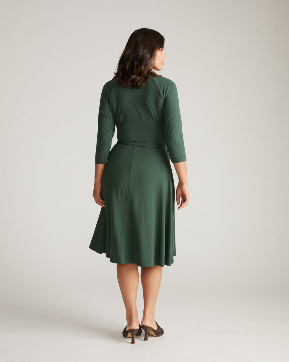 The Divine Jersey Wrap Dress - Conifer