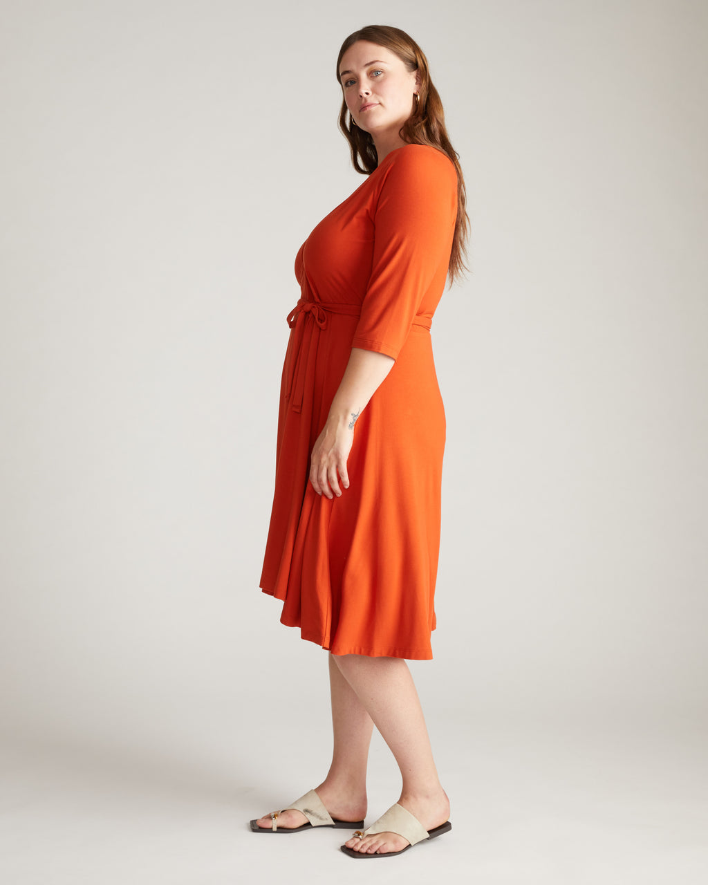 The Divine Jersey Wrap Dress - Warm Russet The Divine Jersey Wrap Dress - Warm Russet