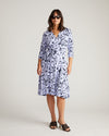 The Divine Jersey Wrap Dress - Petal Palette Print in Jacaranda