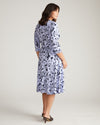 The Divine Jersey Wrap Dress - Petal Palette Print in Jacaranda