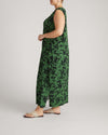Claremont Liquid Jersey Sheath Dress - Green Sgrafitto Print | Plus Size & Straight Size Women's Fashion | Universal Standard