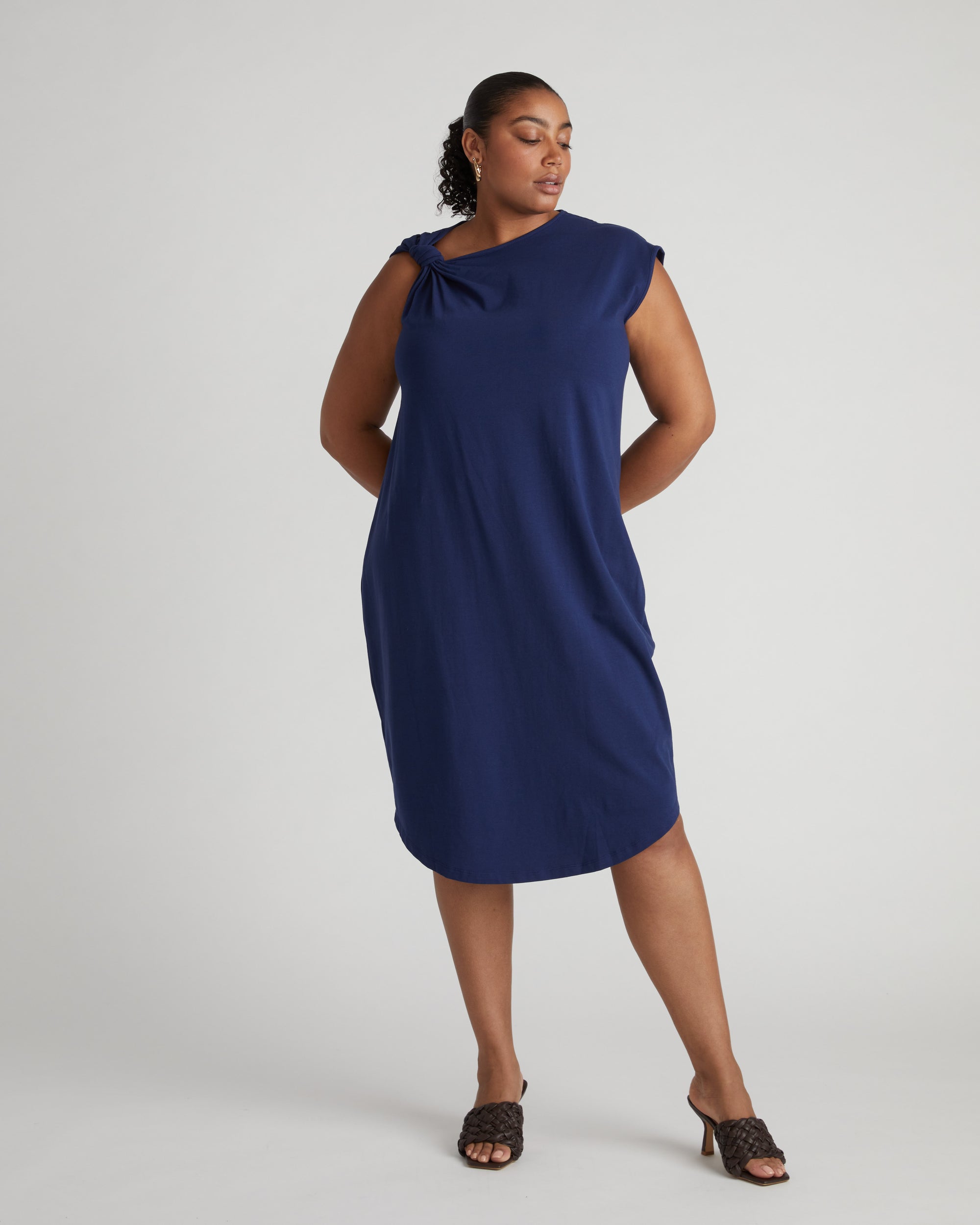 Shoulder Knot Dress - Cenote