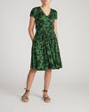 Minetta Liquid Jersey Dress - Green Sgrafitto Print | Plus Size & Straight Size Women's Fashion | Universal Standard