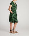 Minetta Liquid Jersey Dress - Green Sgrafitto Print | Plus Size & Straight Size Women's Fashion | Universal Standard
