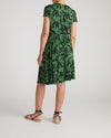 Minetta Liquid Jersey Dress - Green Sgrafitto Print | Plus Size & Straight Size Women's Fashion | Universal Standard