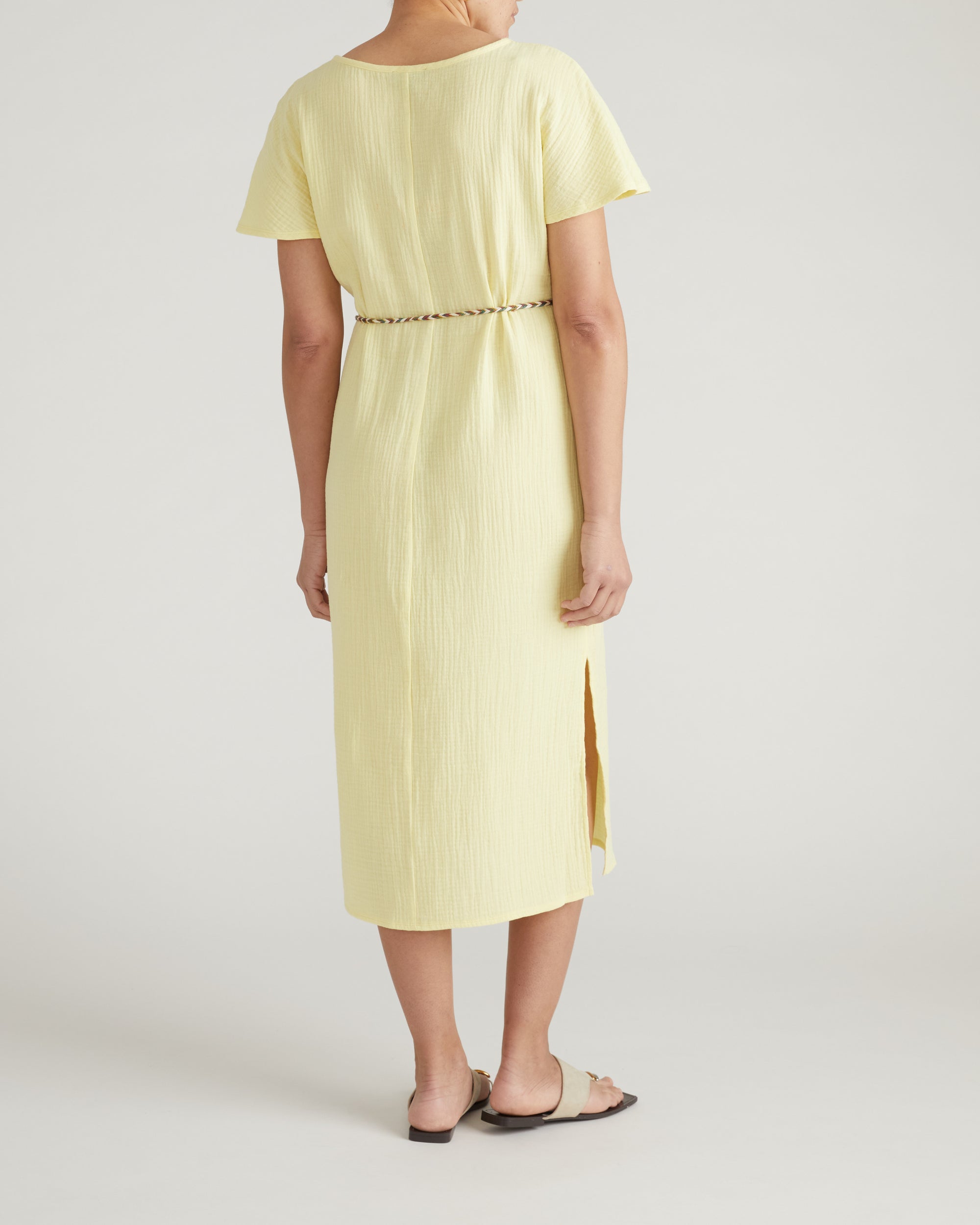 midi cotton gauze summer dresses Luxe Cotton Gauze Beach Dress
