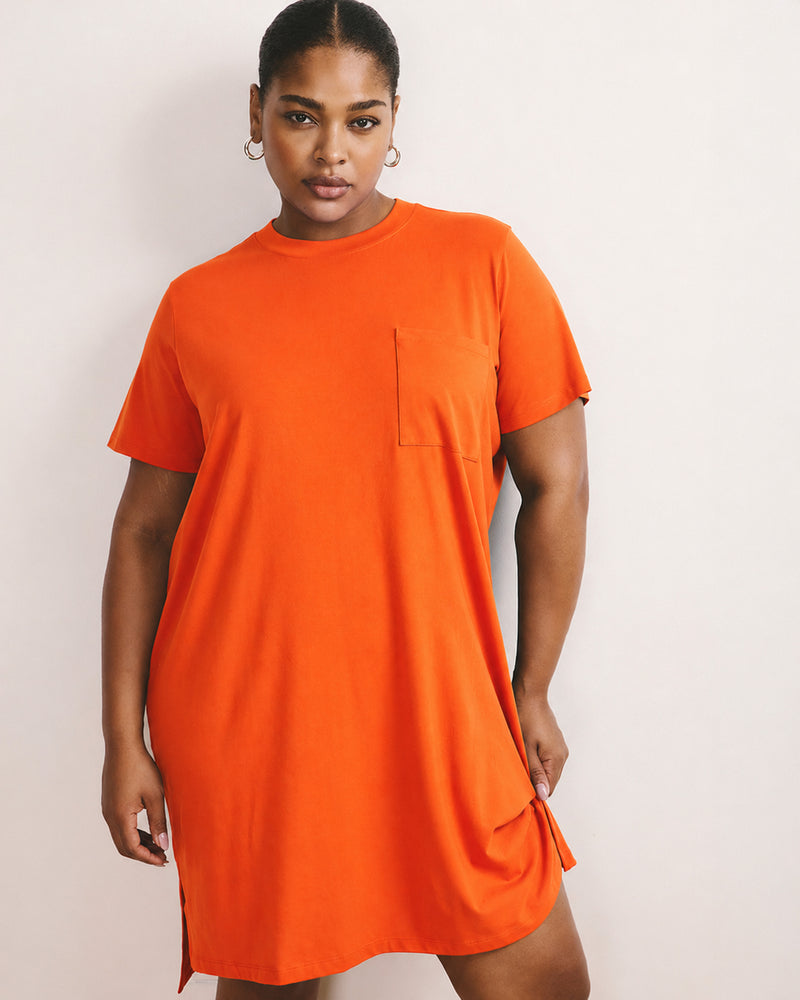 Garcon Tee Dress - Poppy | Plus Size & Straight Size Women's Fashion | Universal Standard