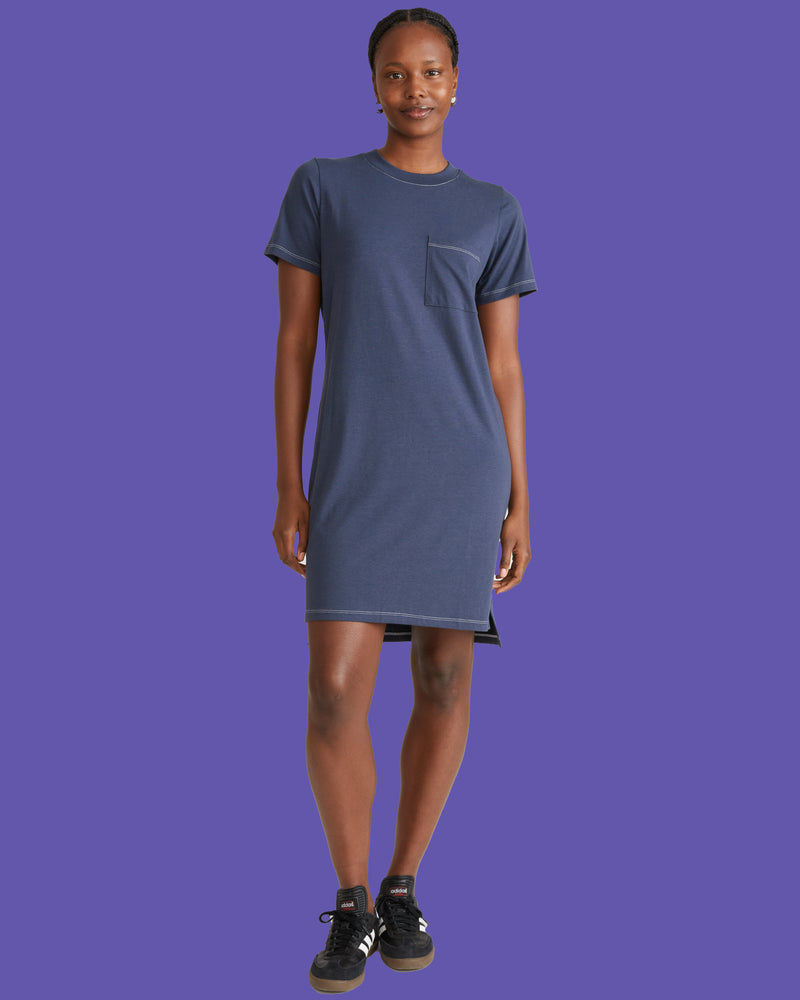 Garcon Tee Dress - Washed Indigo