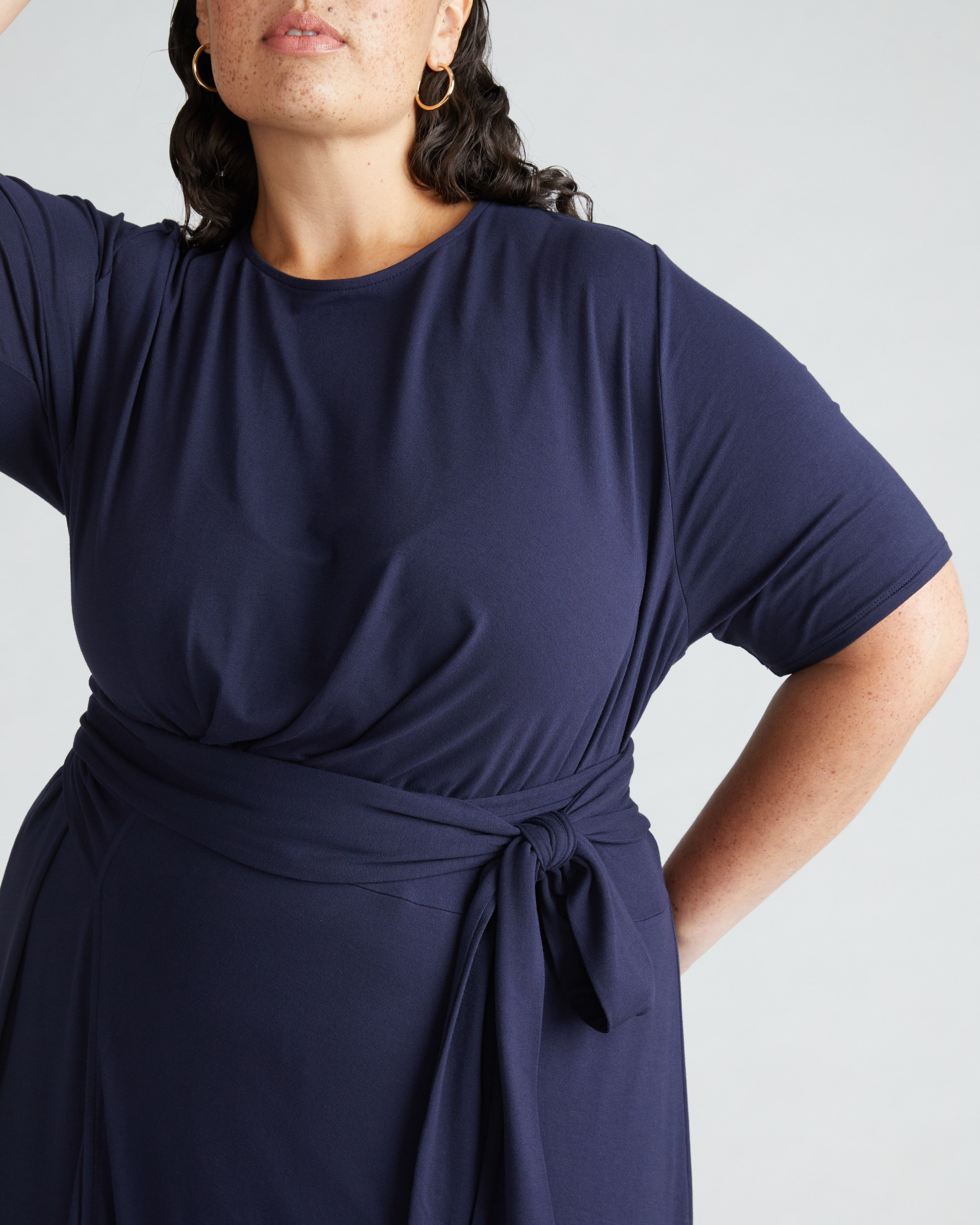 Delilah Liquid Jersey Dress - Midnight – Universal Standard