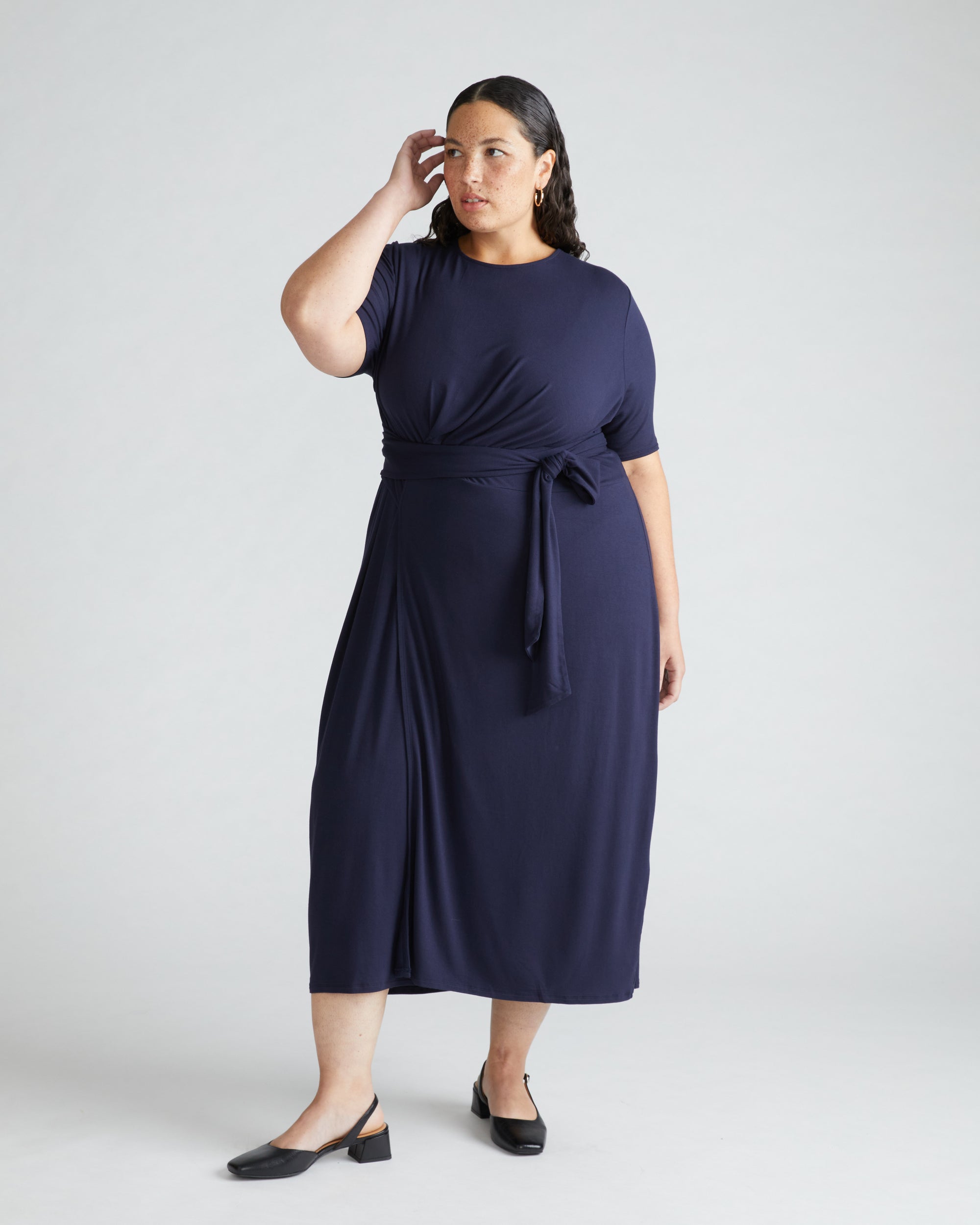 Universal Standard Women's Delilah Liquid Jersey Dress - Midnight Universal Standard Women's Delilah Liquid Jersey Dress - Midnight